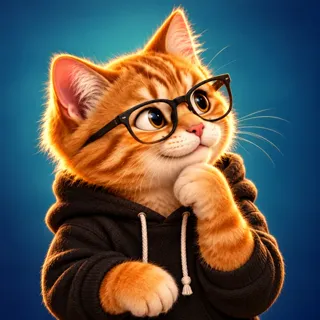 Bit, die Katze mit Brille